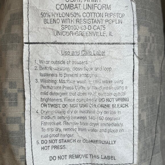 US Army ACU Digital Camo Uniform Military Combat Coat Size Medium Reg Jacket Zip - Picture 7 of 7